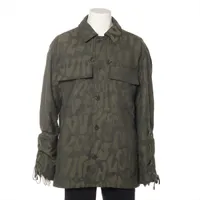 ルイ・ヴィトン ウール×ナイロン ミリタリージャケット 23SS 48 カーキ