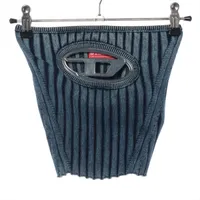 ディーゼル コットン×ナイロン チューブトップ XS ブルー