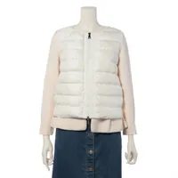 モンクレール ウール×ナイロン ダウンジャケット 19年 S アイボリー