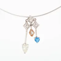 チセー 色石 ダイヤ K18(YG)×Pt900