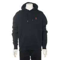 アミ アレクサンドルマテュッシ コットン パーカー M ブラック