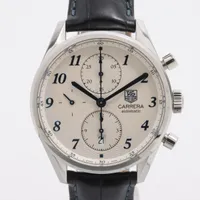 タグホイヤー カレラ オートマティック CAS2111 SS×革 AT ブラック文字盤