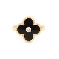 ヴァンクリーフ&アーペル ヴィンテージアルハンブラ オニキス ダイヤ 750(YG) 50