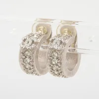 シャネル ココマーク GP×ラインストーン イヤリング(両耳用) B14C シルバー