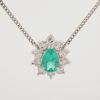 ノンブランド エメラルド ダイヤ Pt900×Pt850