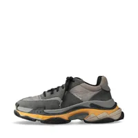 バレンシアガ トリプルS スエード×ナイロン スニーカー 29cm グレー×オレンジ