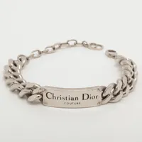 クリスチャンディオール COUTURE チェーンリンク メタル ブレスレット シルバー