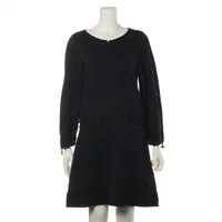 シャネル ココマーク コットン×ポリエステル×ナイロン ワンピース 14年 38 ブラック