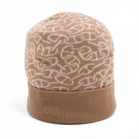 エルメス シェーヌダンクル カシミヤ×シルク ニットキャップ M ブラウン×ピンク