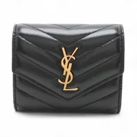 サンローラン ケース類 コンパクトウォレット Vステッチ レザーの買取