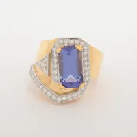 ノンブランド タンザナイト ダイヤ K18×Pt900