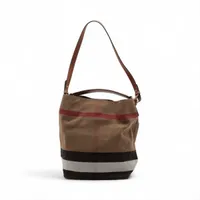 バーバリー ノバチェック キャンバス 2WAYショルダーバッグ ブラウン