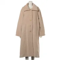 マックスマーラ アルパカ×ウール ロングコート J38 ベージュ
