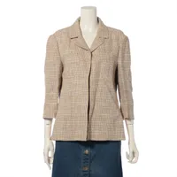 シャネル ココボタン リネン×コットン ジャケット 03SS 44 ベージュ