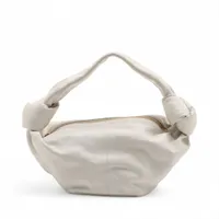 ボッテガヴェネタ ダブルノット ミニ レザー ハンドバッグ ホワイト