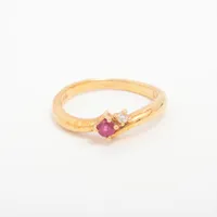 タサキ ルビー ダイヤ K18(YG)