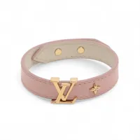 ルイ・ヴィトン ブレスレット LV アイコニック M8088 GP×革 ブレスレット BC5202 17 ピンク