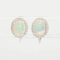 ノンブランド オパール ダイヤ Pt900×K14WG