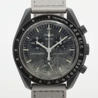 オメガ×スウォッチ スピードマスター ミッション トゥ マーキュリー SO33A100 CE×ナイロン QZ ブラック文字盤