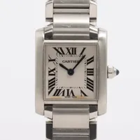 カルティエ タンクフランセーズSM W51008Q3 SS QZ アイボリー文字盤