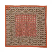 カルティエ カシミヤ×シルク ストール ブラウン