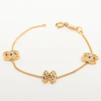 シャネル ココマーク GP×フェイクパール ピアス(両耳用) L23K ゴールド