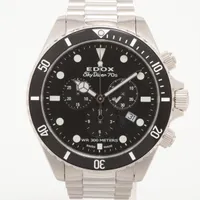 エドックス スカイダイバー SS QZ ブラック文字盤