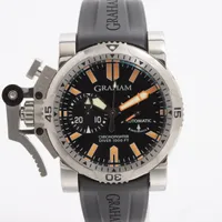 グラハム クロノファイター 20VDIVAS.B02A.K10B SS×ラバー AT ブラック文字盤