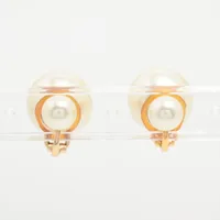 ディオール Dior Tribales  ディオール トライバル GP×フェイクパール イヤリング(両耳用) ゴールド