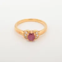 タサキ ルビー ダイヤ K18(YG)