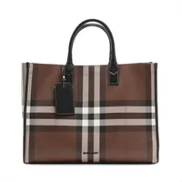 バーバリー PVC トートバッグ ブラウン