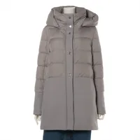 ヘルノ ウール×ナイロン ダウンコート 44 グレー