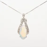 ノンブランド オパール ダイヤ Pt900×K18WG