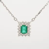 ノンブランド エメラルド ダイヤ Pt900×Pt850