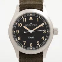 ハミルトン カーキフィールド SS×ナイロン QZ ブラック文字盤