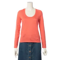 エルメス シルク×コットン ニット 17SS 34 オレンジ