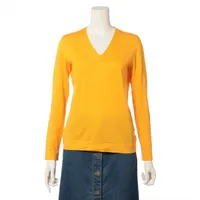 エルメス コットン×シルク ニット 34 イエロー