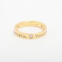 ティファニー フラットバンド 3P ダイヤ 750(YG)