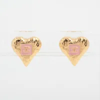 シャネル ココマーク ハート GP ピアス(両耳用) B23K ゴールド