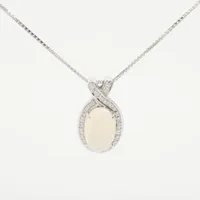 ノンブランド オパール ダイヤ Pt900×Pt850