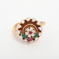 ウォルサム ダイヤ ルビー K18(YG)