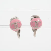 シャネル ココマーク メタル イヤリング(両耳用) 03C シルバー×ピンク