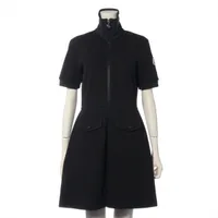 モンクレール VESTITO コットン×ポリエステル ワンピース 24年 XS ブラック