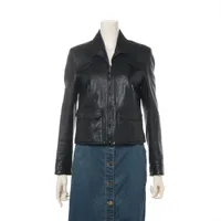 サンローランパリ ラムスキン レザージャケット 19年 F40 ブラック