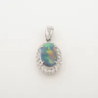 ノンブランド ブラックオパール ダイヤ Pt900