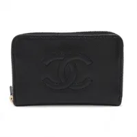 シャネル ココマーク キャビアスキン ブラック ゴールド金具