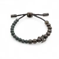 ルイ・ヴィトン ブラスレ モノグラム ビーズ GP ブレスレット AK1211 ブラック×グリーン