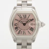 カルティエ ロードスター W62017V3 SS QZ ピンク文字盤