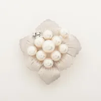 ノンブランド パール ダイヤ K18WG 約6.0mm~7.5mm