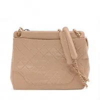 シャネル マトラッセ ラムスキン ベージュ ゴールド金具